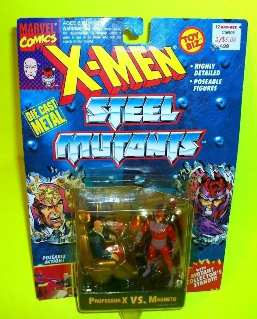 X-Men PROFESSOR-X VS MAGNETO Die-Cast STEEL MUTANTS Action Figures 2-Pack TOYBIZ