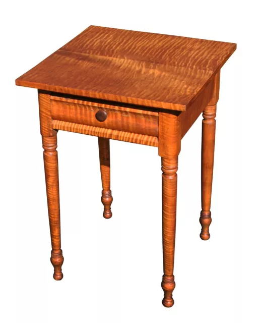 A Superb 19th Century Antique American  Tiger Maple Stand