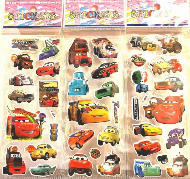 Disney Pixar Cars lightning mcqueen car Stickers 10 sheets