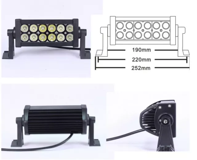 1X LED Conduite Spot Léger Rangée Barre Lampe pour Camion SUV Tracteur Atv 4x4