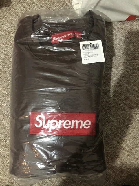GENUINE SUPREME BOX Logo Crewneck Black FW18 Size Medium