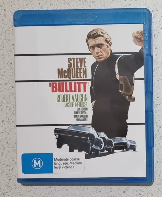 LIKE NEW Bullitt 1968 Blu Ray Steve Mcqueen Action Thriller FREE POSTAGE