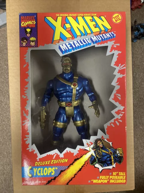 X-Men: Metallic Mutants Cyclops 10" Action Figure (1994) ToyBiz New