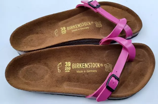 Birkenstock Fuschia Pink Patent Piazza Sandals - Uk 5.5, Eur 39 Regular