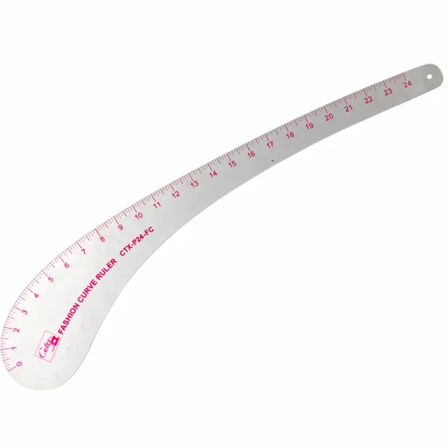 Cutex 24" Clear Plastic French Curve Ruler for Dressmaking & Fashion Design