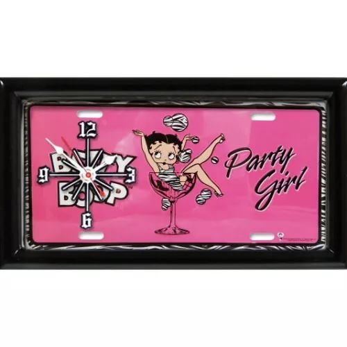 Betty Boop Party Girl Pink Clock
