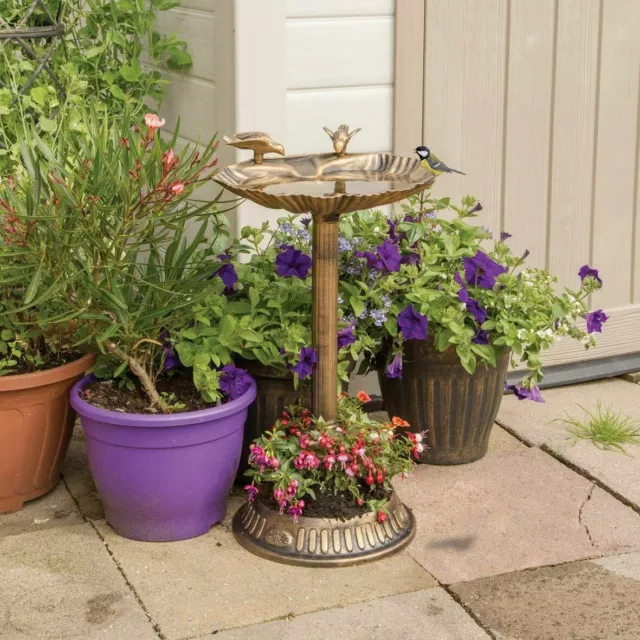 Bird Bath & Feeder Traditional Pedestal Free Standing Garden Bird Outdoor Table