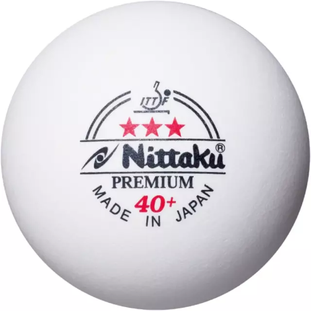 Nittaku Premium 3 Star Table Tennis Balls - White Pack of 3