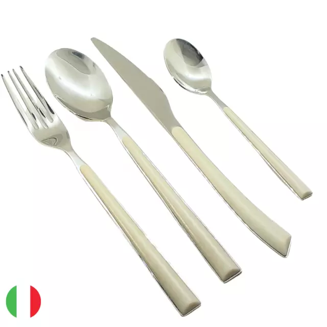 Stella Ménagère Acier INOX,  Set de 24 Couverts de Table Bugatti, 2 couleurs