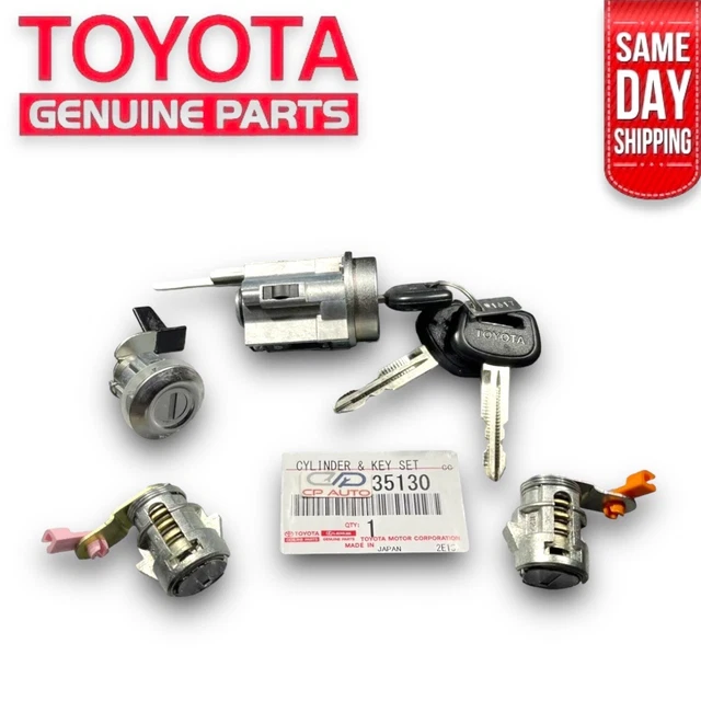 89 95 Toyota Pickup Ignition Door Lock Cylinder Key Set 35130 Oem New