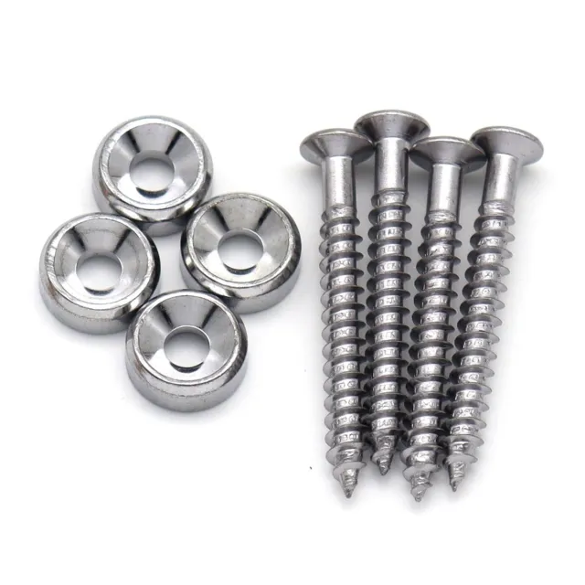 5 Groups 20Pcs Silver Electric Guitar Neck Joint Bushings and Bolts Guitar Parts