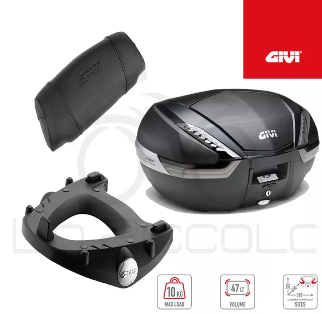 GIVI Valise V47 V47NNT + Plaque Yamaha X-Max 300 2018