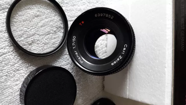 Carl Zeiss Objektiv Planar 1.7/50 T für Contax/Yashica-Neuwertig