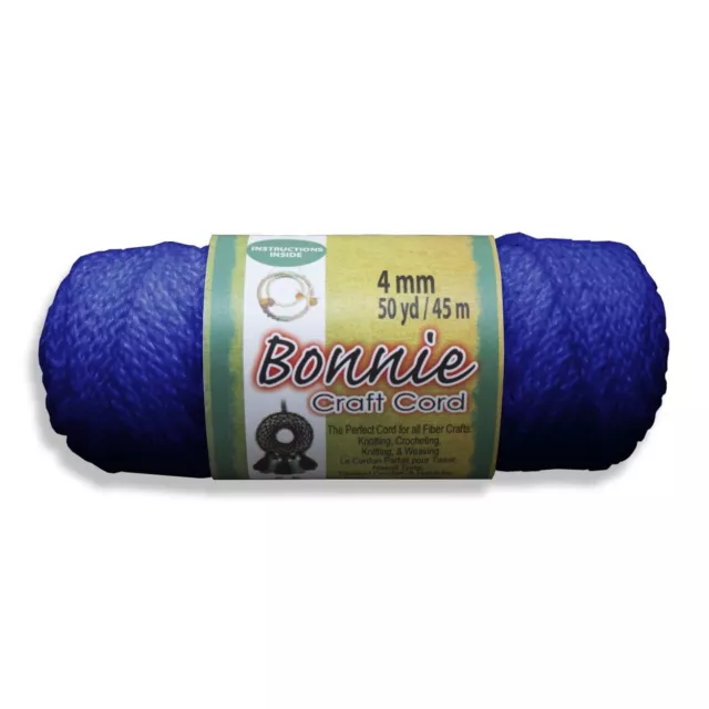 Pepperell Bonnie Macrame Craft Cord 4mmX50yd-Royal BB4-50-037