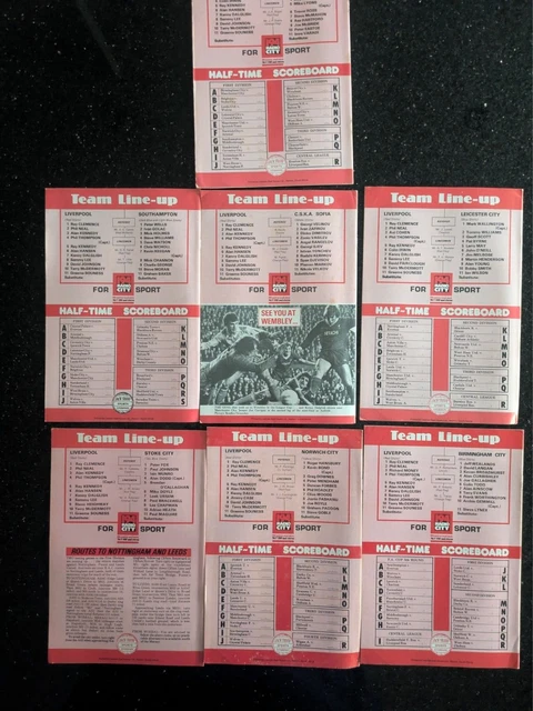 LIVERPOOL FC FOOTBALL Programmes, Anfield Review Vintage 1980/81 Bundle ...