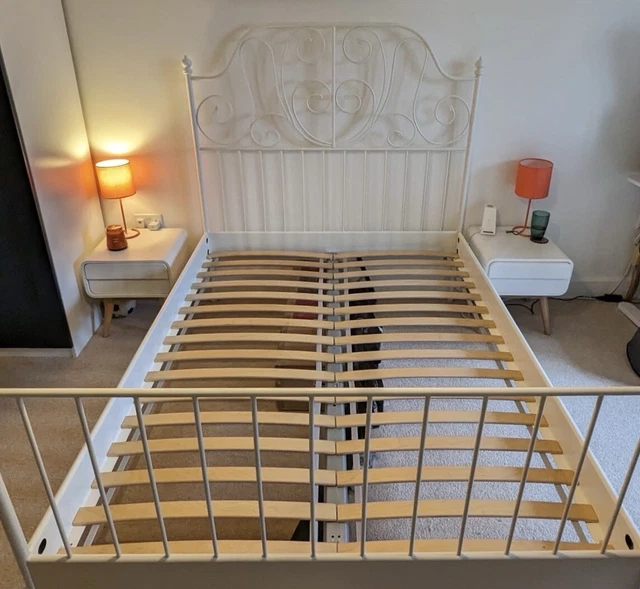 IKEA LEIRVIK DOUBLE bed frame (Including slats) £24.00 PicClick UK