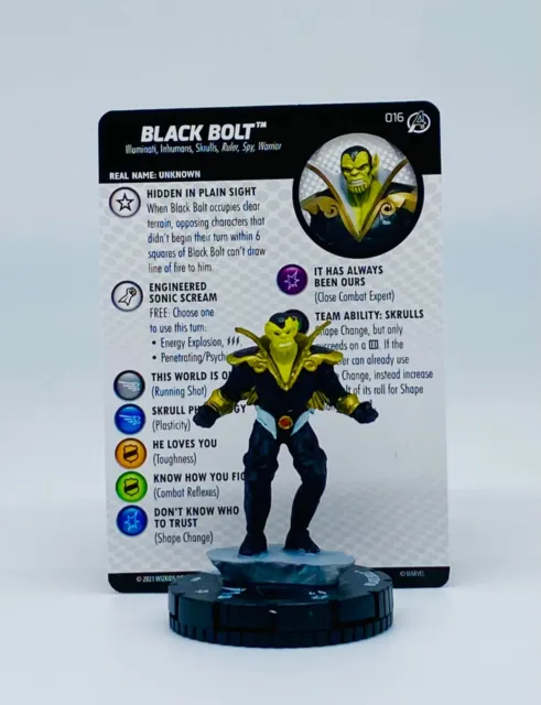 Marvel Heroclix Avengers Fantastic Four Empyre Set Black Bolt #016 w/ Card