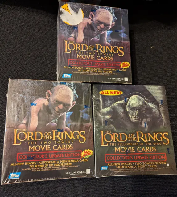 Lord of the Rings Topps Movie Card Boxes Sealed Autograph & Costume Cards