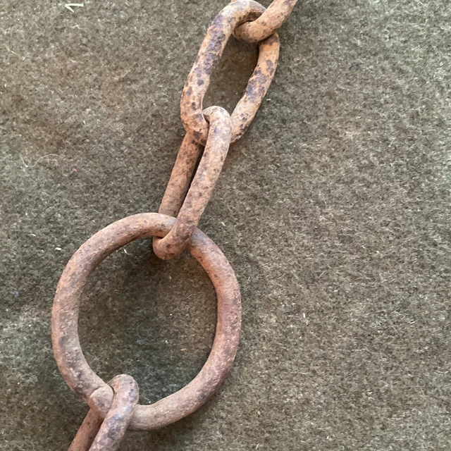 Vintage Antique Swivel Chain Plant Hanger Farmhouse Steampunk Hearth Hand Forged 3