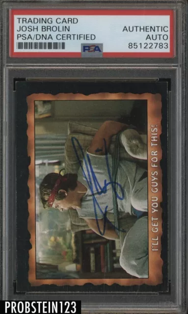 Josh Brolin SIGNED Brand 1985 Topps The Goonies #16 PSA DNA AUTO