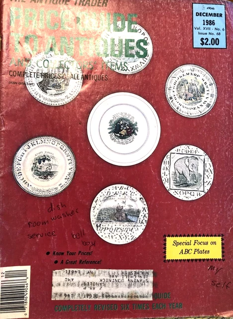 Vgt The Antique Trader Price Guide To Antiques Magazine 12-1986