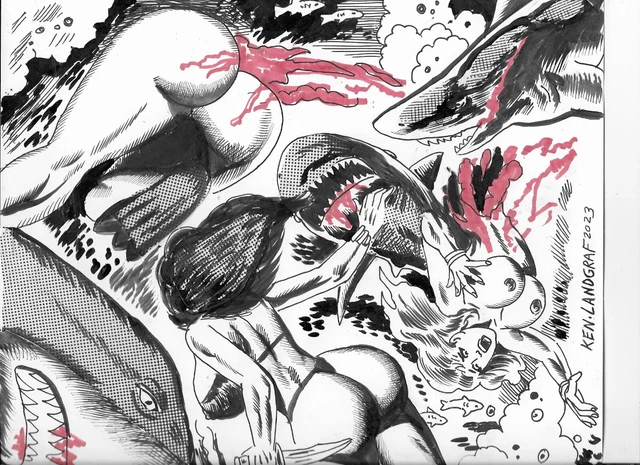 Ken Landgraf -   Ghastly -  Sexy Shark Attack Peril - Hell Of The Bloddy Jaws