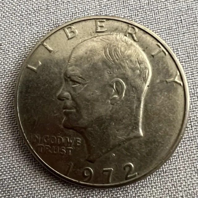 USA 1972 D Mint Mark. Eisenhower One Dollar Coin.