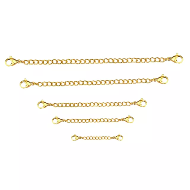 5 PCS Bracelet Extender Necklace Extension Chain Jewelry Findings Manual