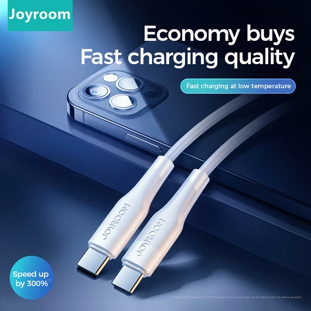 JOYROOM 1.2m USB C to Type-C Fast Charger PD 60W Dual Charging Data Sync Cable