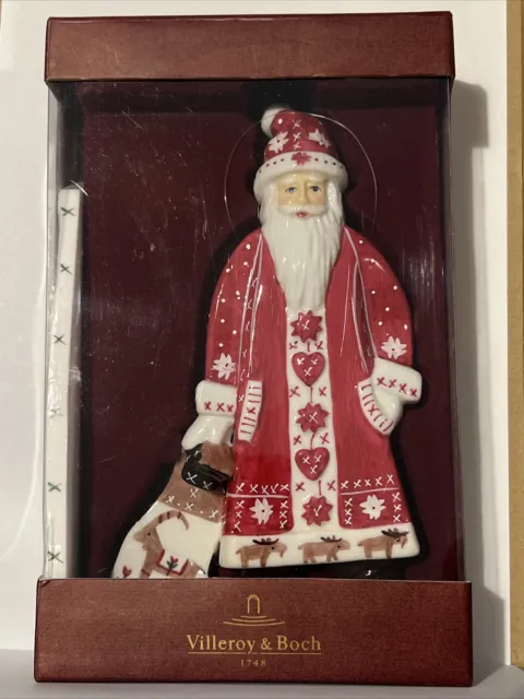 Villeroy & Boch Scandinavin Old World Santa Porcelain Figurine Ornament NEW