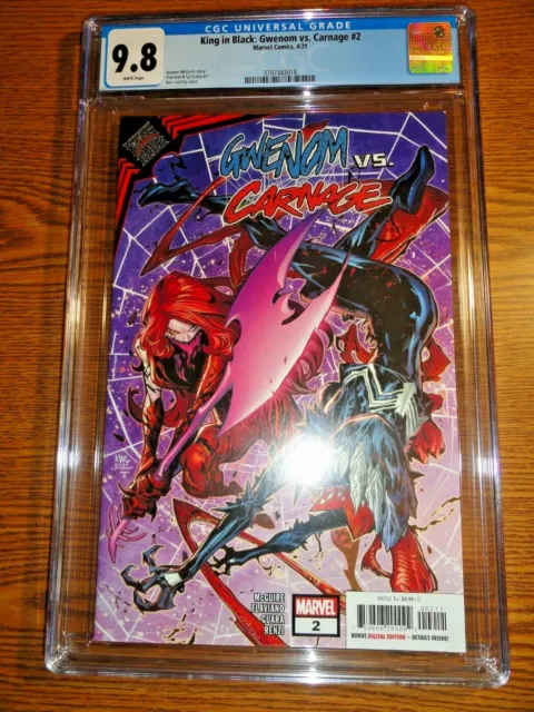 Gwenom vs Carnage #2 Lashley A Cover CGC 9.8 NM/M Spider 1st Print Venom Marvel
