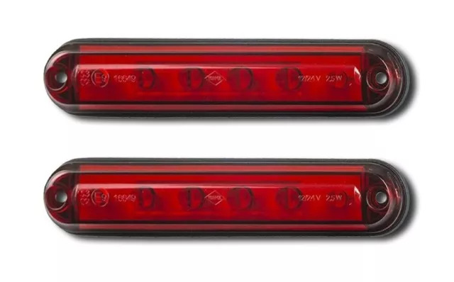 2x12V 24V 6 LED ROT NEBELLAMPE RÜCKLICHT 134mm FÜR PKW LKW UMHOLUNG PFERDBOX