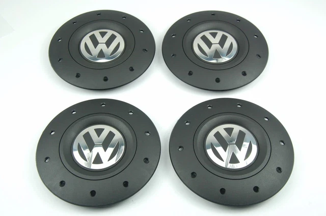 Vw Wheel Center Caps Set Of 21 Black Wheel Nut Covers For VW