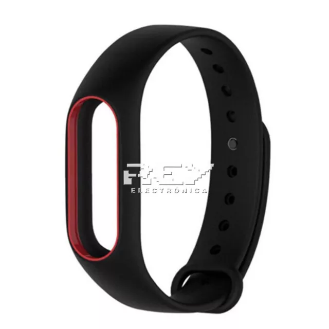 Correa Recambio para XIAOMI MI BAND 2 pulsera Negro-Rojo d271