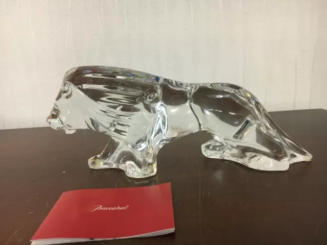 Lion debout en cristal de Baccarat