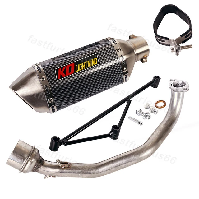 thumbnail interactive-video image 1 of Carbon Short Exhaust System Muffler For GY6 125cc 150cc 4 Stroke 1 of 11