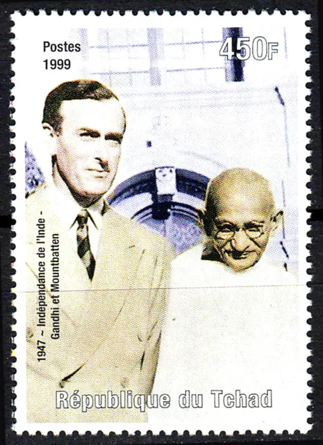 Tschad postfrisch MNH Gandhi Indien Rechtsanwalt Publizist Pazifist / 10