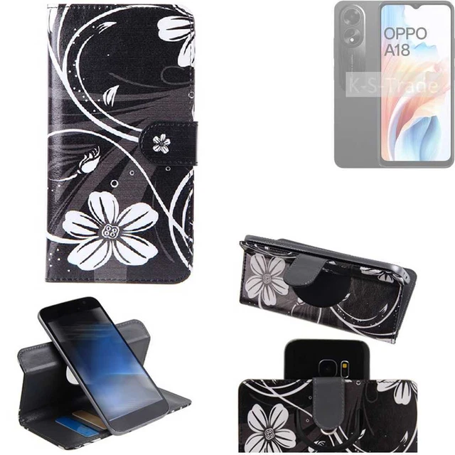 CUSTODIA PER OPPO A6 Pro, portafoglio griglia moda pieghevole supporto in pelle slot per schede EUR 13,78 - IT