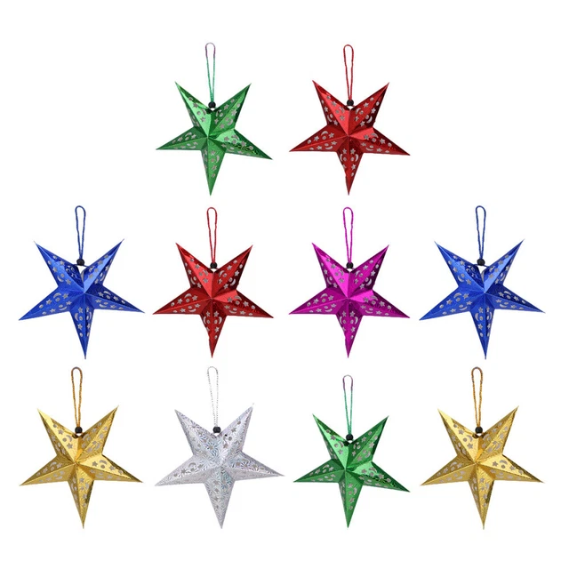 Decoración de estrellas decoración navideña pantalla de lámpara de estrella de papel