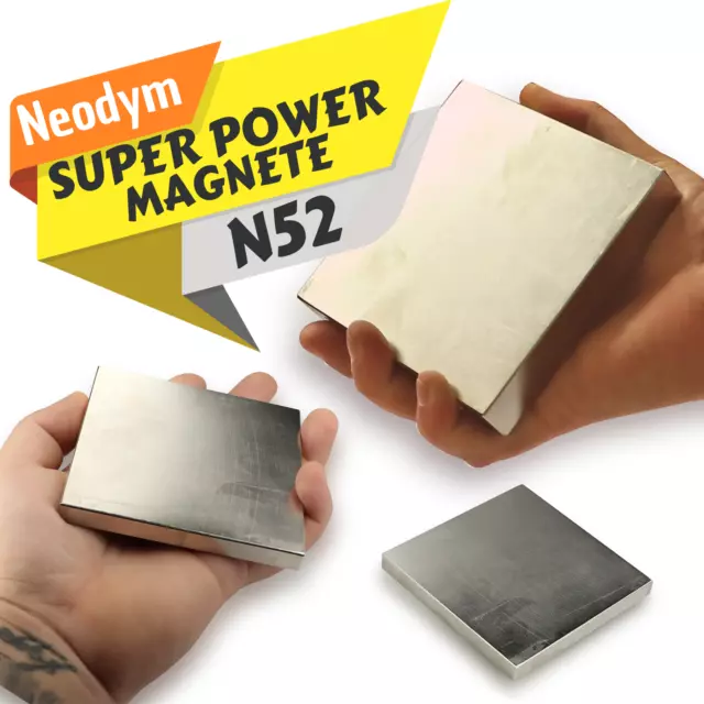 Neodym Magnet N52 Quader Extra Starke Magnete Super Power Magnetquader Auswahl