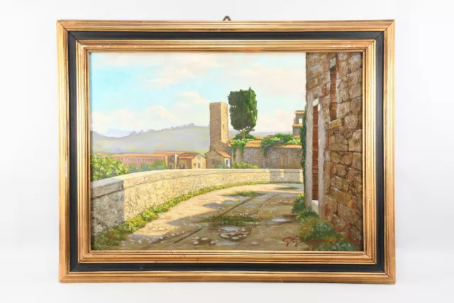 M62Z36- Gemälde „Vecchia Ascoli“, sign. G. Giammarini