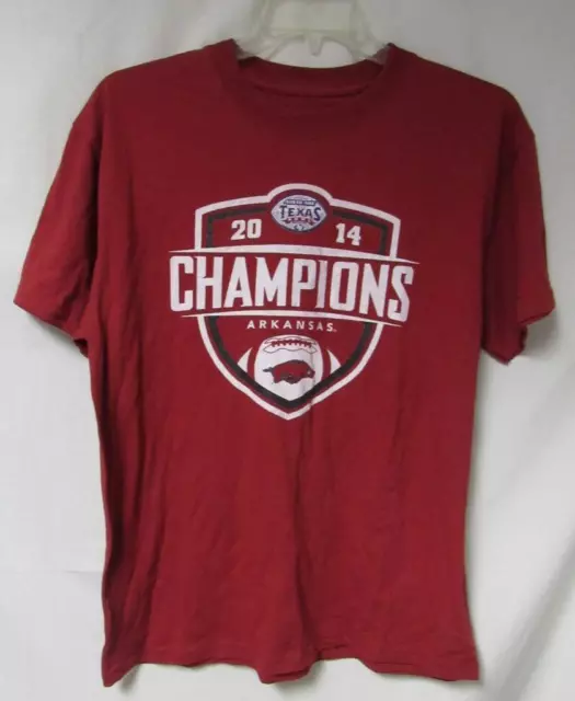 Arkansas Razorbacks Mens Size L or 5XL 2014 Texas Bowl Champions T-Shirt C1 5288