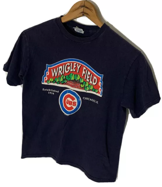 Wrigley Field Stadium Chicago Cubs T Shirt Youth Large (Fits Adult XS) Baseball