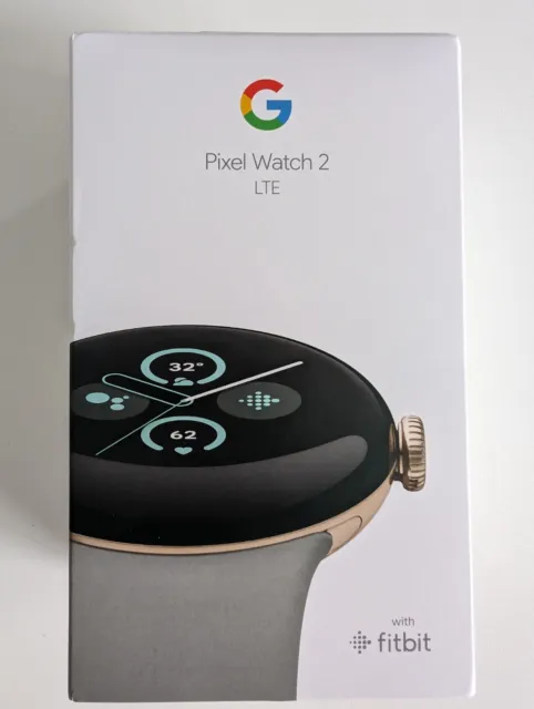 Google Pixel watch 2 LTE - Champagne Gold with Hazel active band