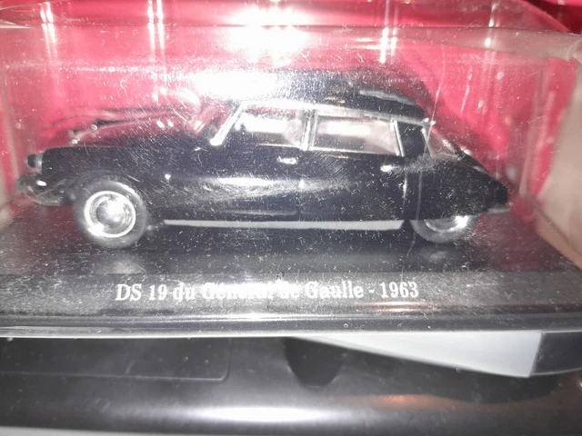 1:43 ATLAS NOREV UH Citroën DS 19 du Général de Gaulle 1963 + Certificat