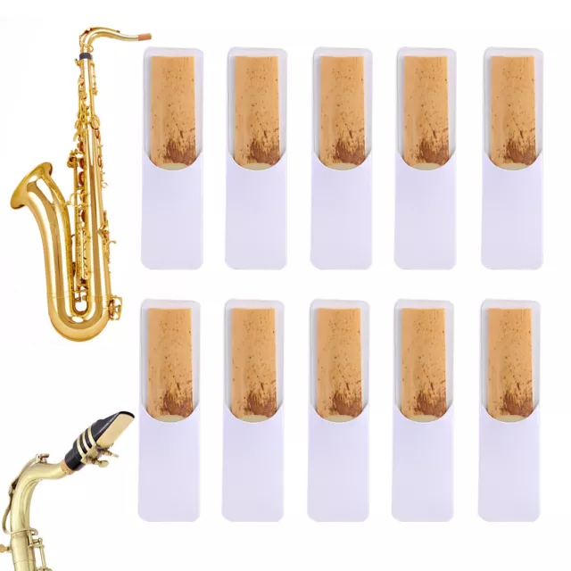 10X Saxophon Blätter 2.5 Eb Alto Saxophone Reeds Stärke 2.5 Sax Blättchen Übung