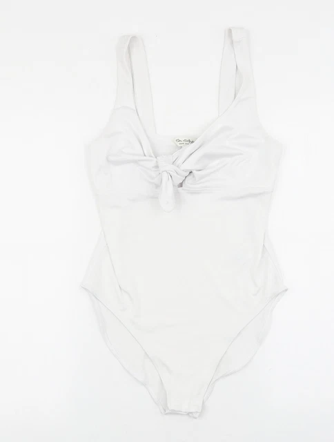 Body da donna bianco Miss Selfridge taglia 8 a scatto