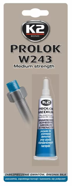 K2 B150 media resistenza ADHES anaerobici PROLOK MEDIUM 6ml