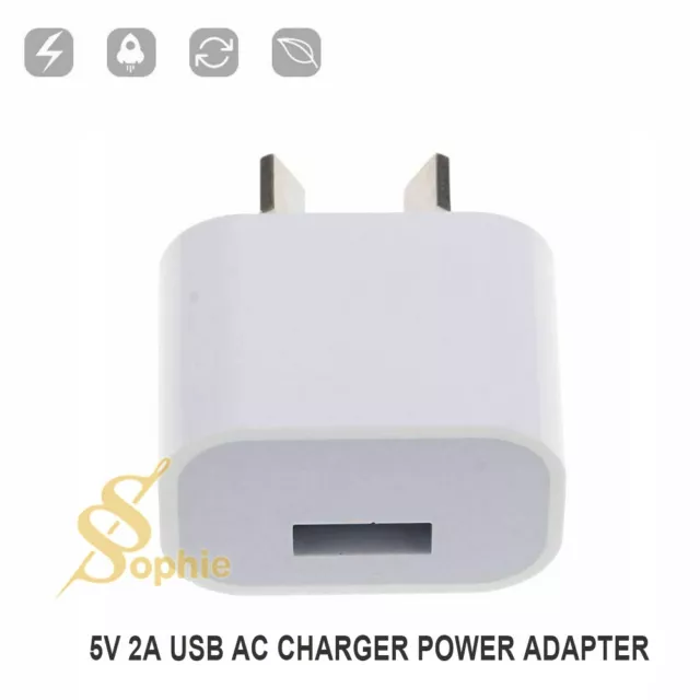 Universal Travel 5V 2A USB AC Wall Home Charger Power Adapter AU Phone Plug
