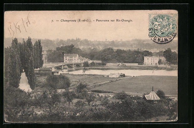 CPA Champrosay, general view of Ris-Orangis 1906